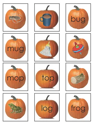 Pumpkin Rhyming Activity: Matching Center for Rhyming Words – sample page 4