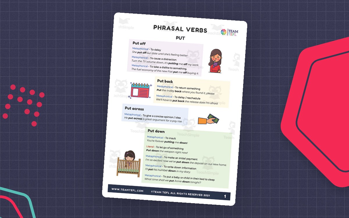 Put Phrasal Verbs – Exercises & Practice Sheets preview