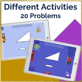 Pythagorean Theorem | Around the World in 20 Problems, Digital Escape Room – sample page 3