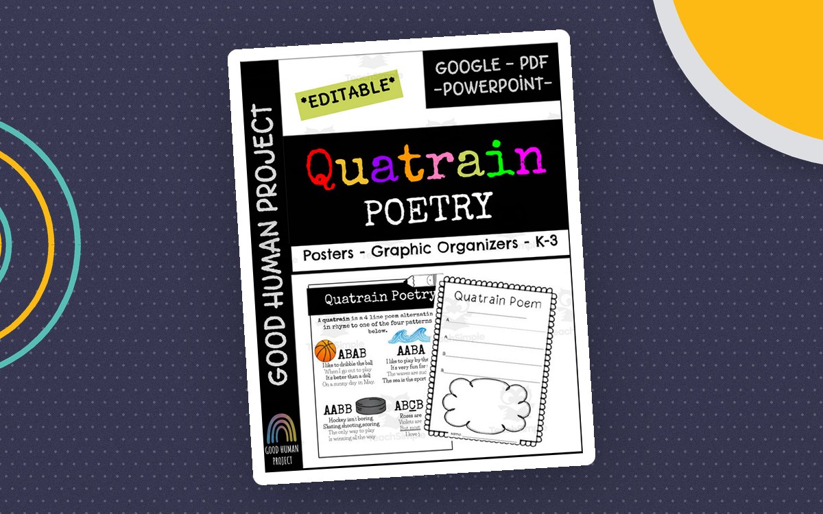Quatrain Poetry – Posters + Graphic Organizers preview