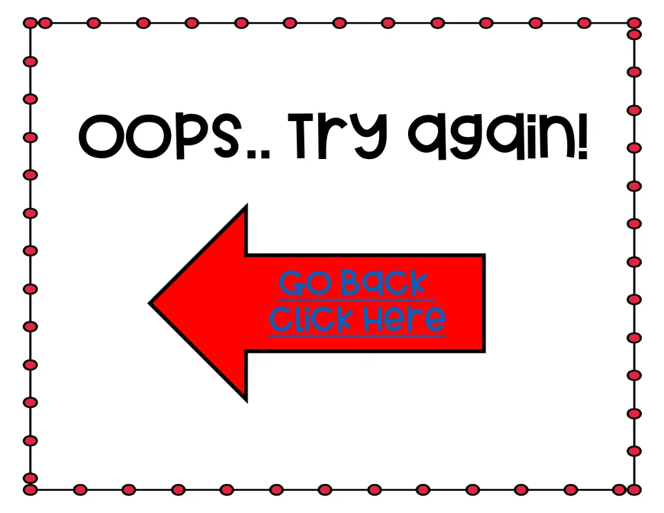 Retry slide for question 1: 'Oops.. Try again!' with a Go Back link returning students to the curl spelling choice