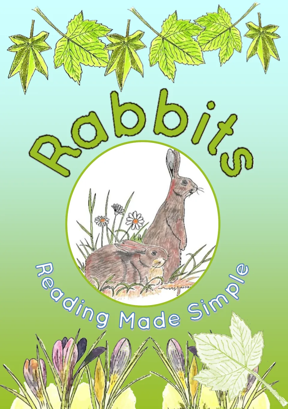 Cover of Rabbits Decodable Reading Book, showing two rabbits and the series name Reading Made Simple.