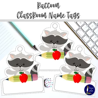 Raccoon Classroom Name Tags – cover