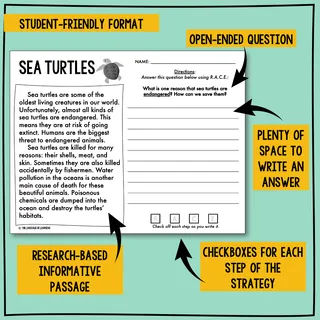 R.A.C.E. Strategy Practice: Animals Worksheets – sample page 2