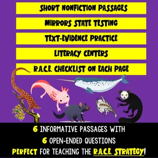 RACE Strategy Practice – 6 Passage Worksheets – sample page 3