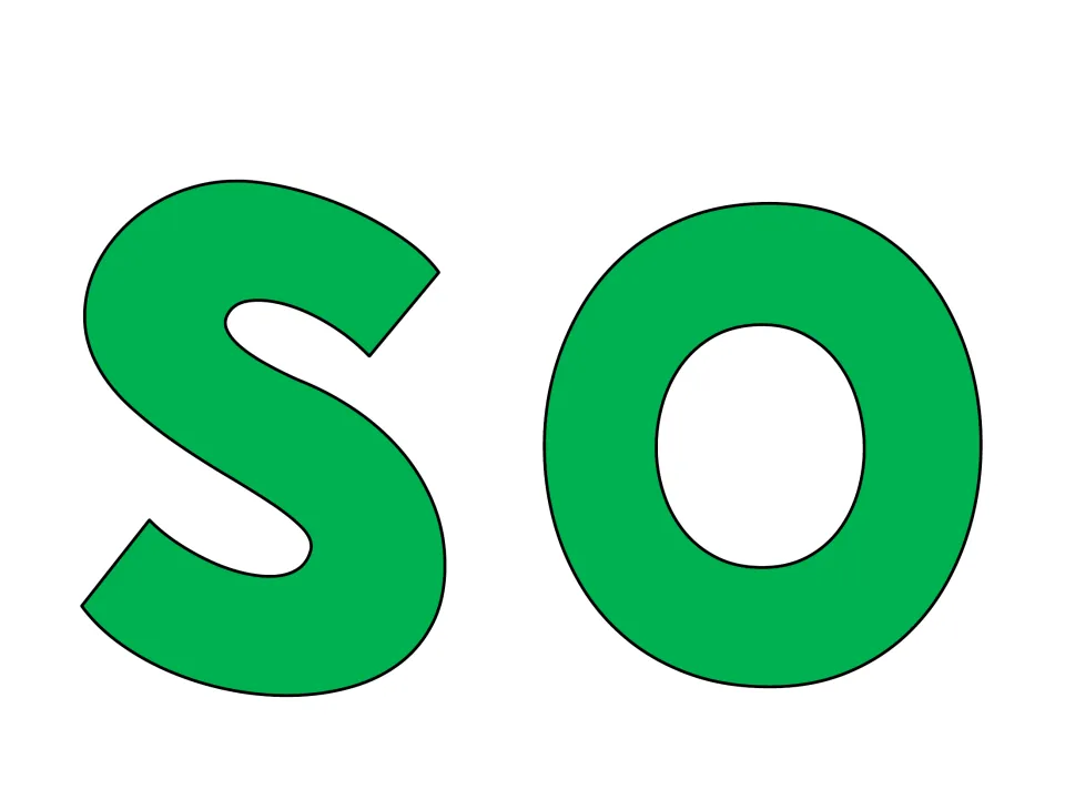 Bulletin board letters: large green cut-out letters s and o, a cut-out piece continuing the word 'Season' in the heading