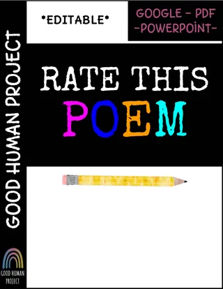 Rate A Poem – cover