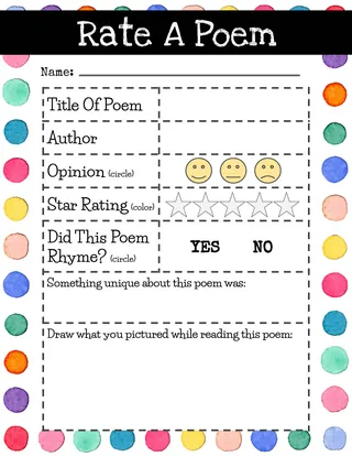 Rate A Poem – preview 1