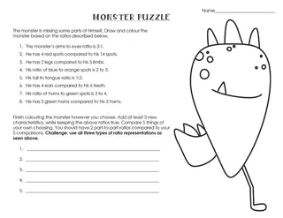 Ratio Monster Puzzle – cover