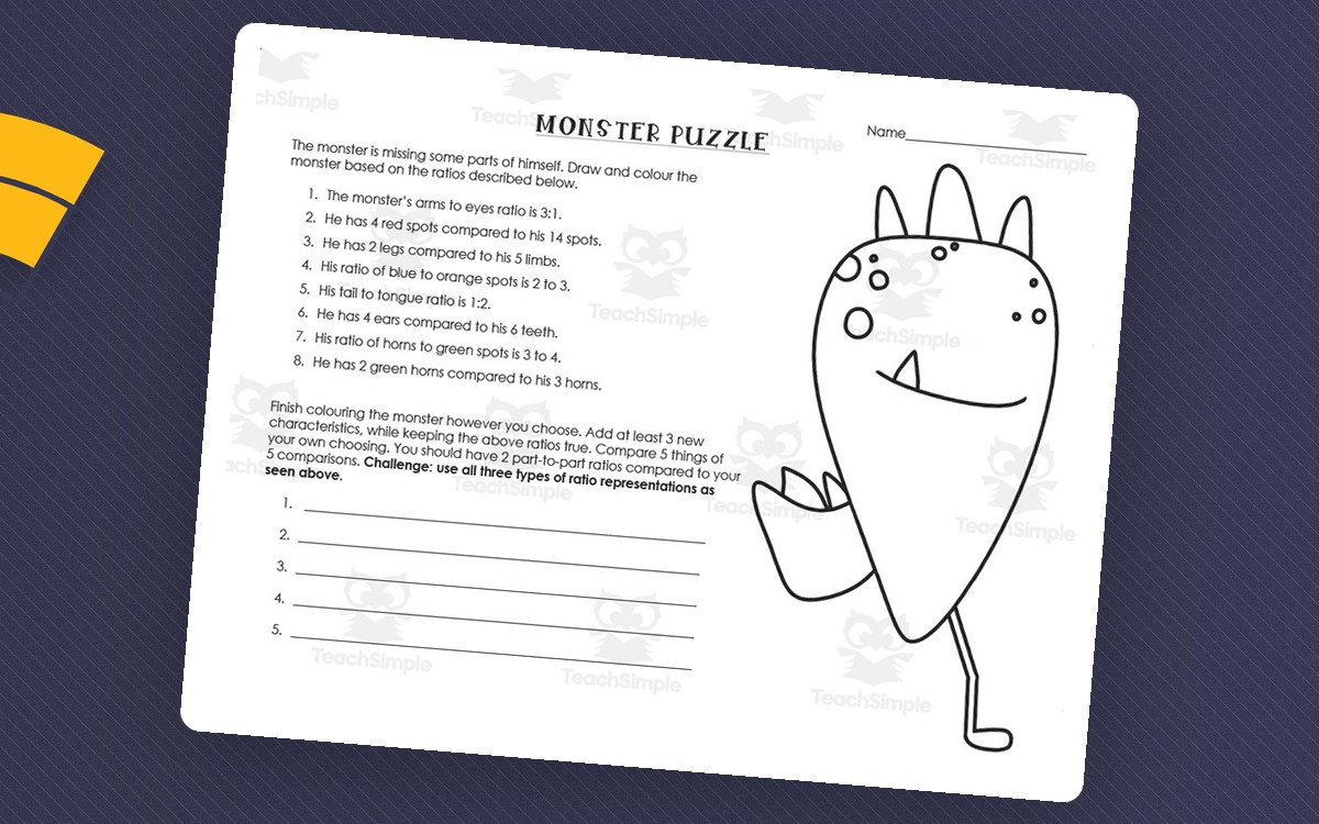 Ratio Monster Puzzle preview