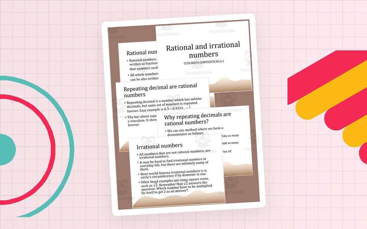 Rational and Irrational Numbers Editable PowerPoint 8.NS.A.1 teaching resource preview