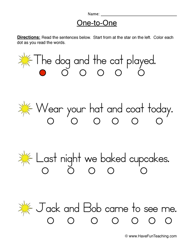 Reading Accuracy One to One Practice Worksheet teaching resource preview