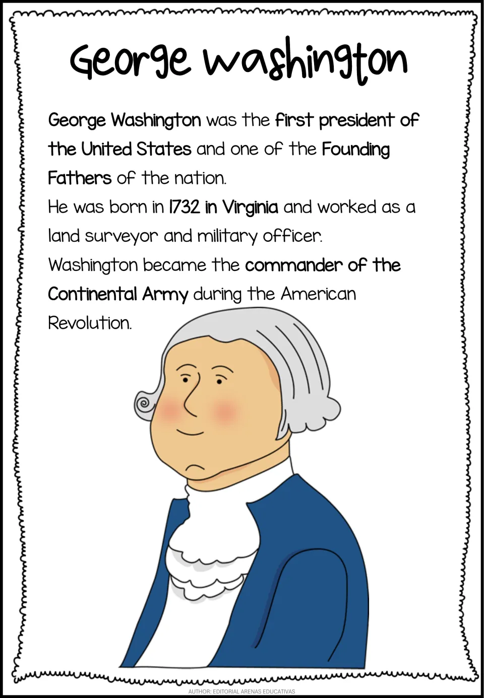 Biography part 1: George Washington's birth in 1732, early jobs, and command of the Continental Army