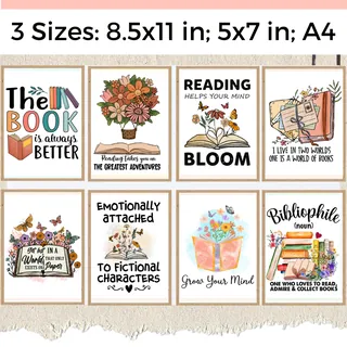 Reading Bulletin Board – 21 Quote Library Posters – sample page 2