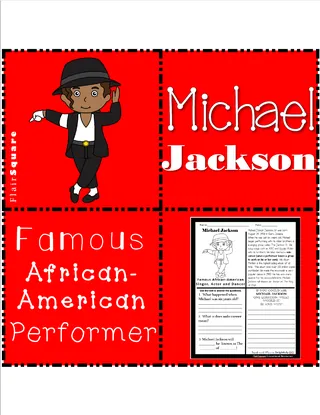Michael Jackson Black History Reading Comprehension – cover
