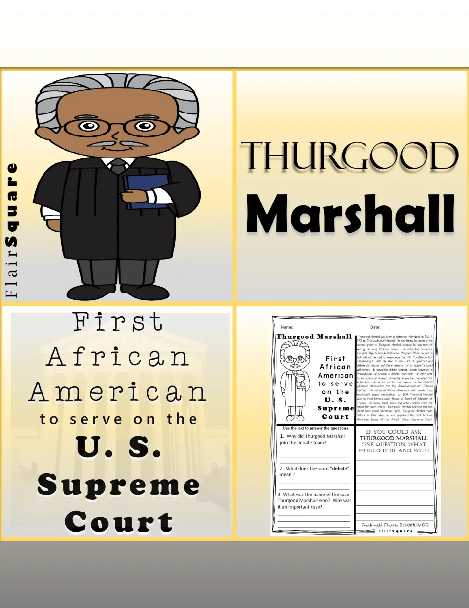 Cover introducing Thurgood Marshall as the first African American to serve on the U.S. Supreme Court