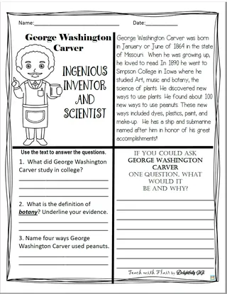 George Washington Carver – Black History Reading – cover
