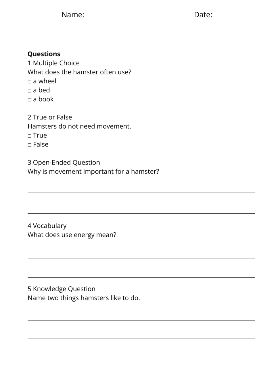 Five questions for Movement Is Important check wheel use, the need for movement, and what use energy means