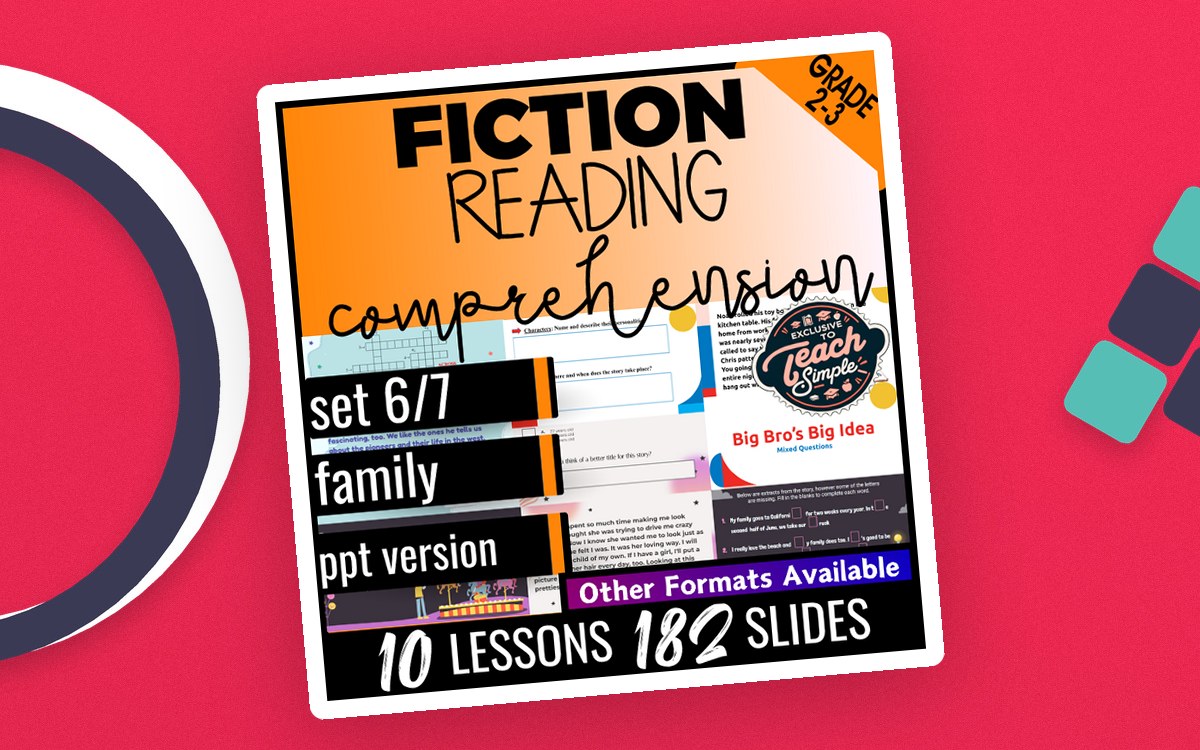 Reading Comprehension Passages Fiction Set 6 - Family (PPT) preview