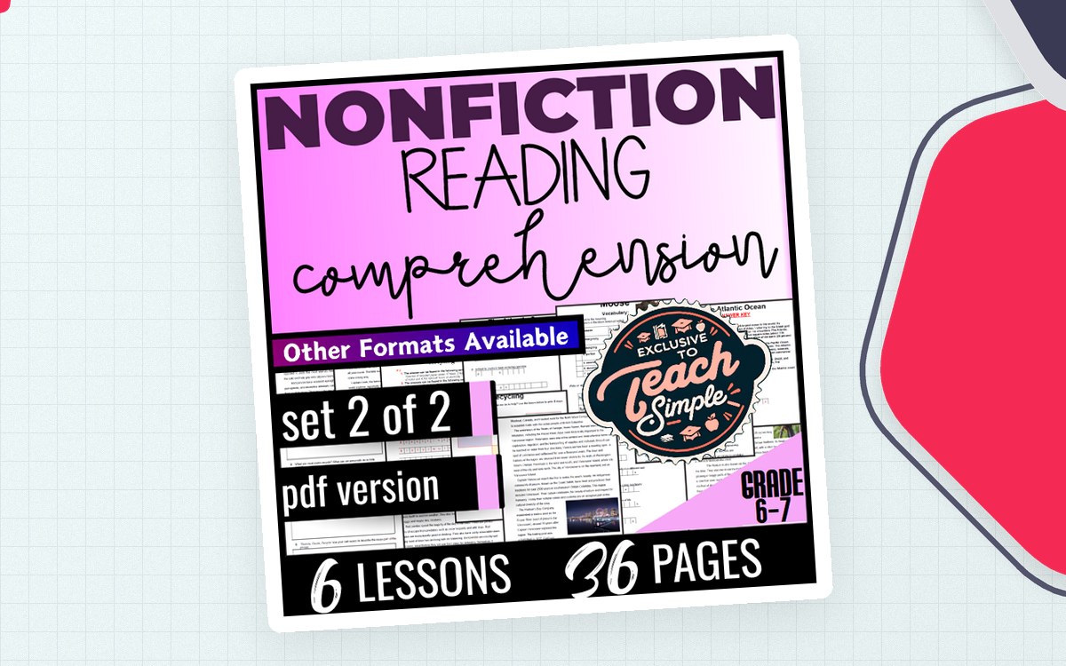 Reading Comprehension Passages Nonfiction Set 2 (PDF) preview