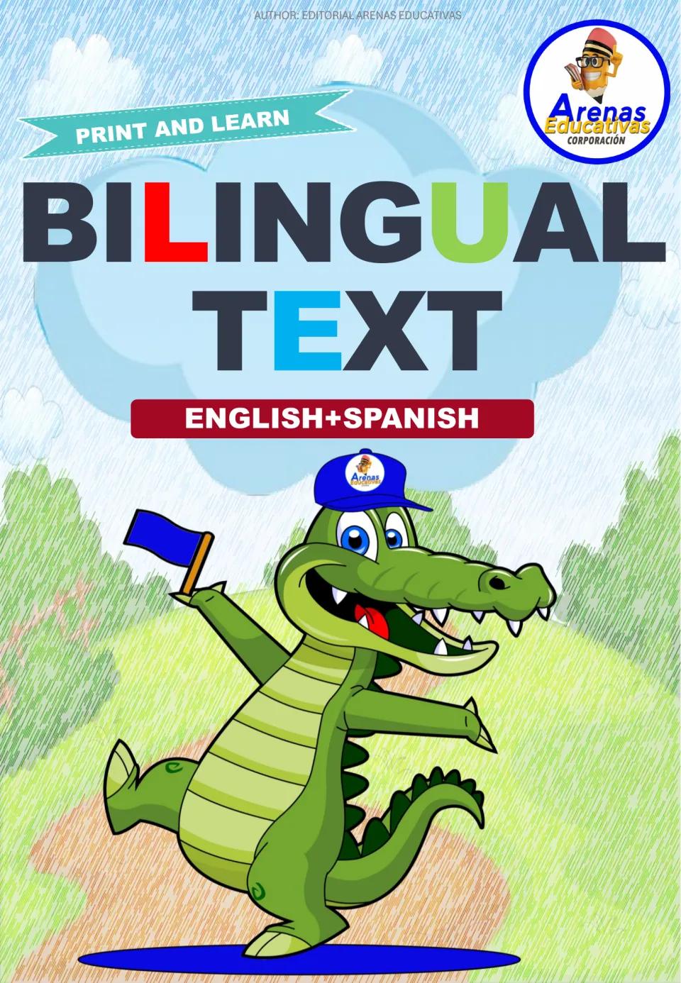 Cover of the climate change reading resource labeled 'Bilingual Text,' 'English+Spanish,' and 'Print and Learn'