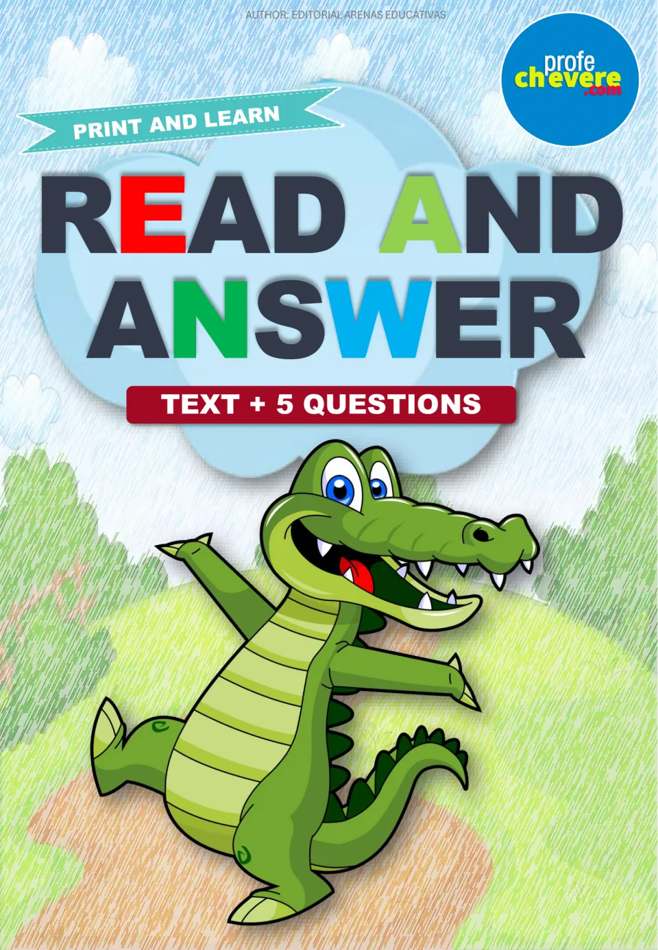 Cover of the Spanish reading comprehension packet labeled 'Read and Answer' and 'Text + 5 Questions'.