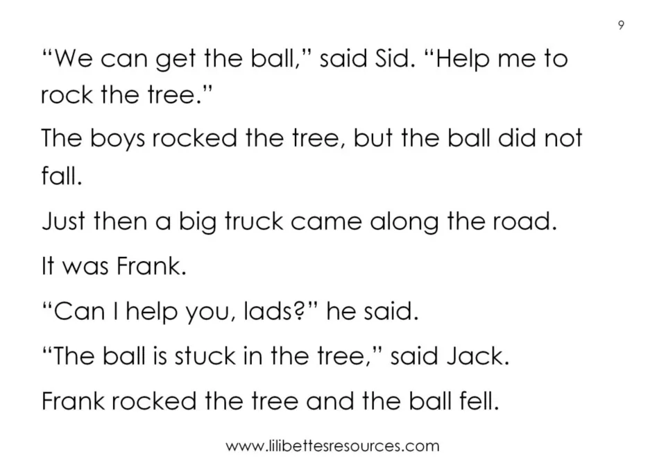 Football continued: the boys rock the tree but the ball stays stuck until Frank arrives in a truck and shakes it down