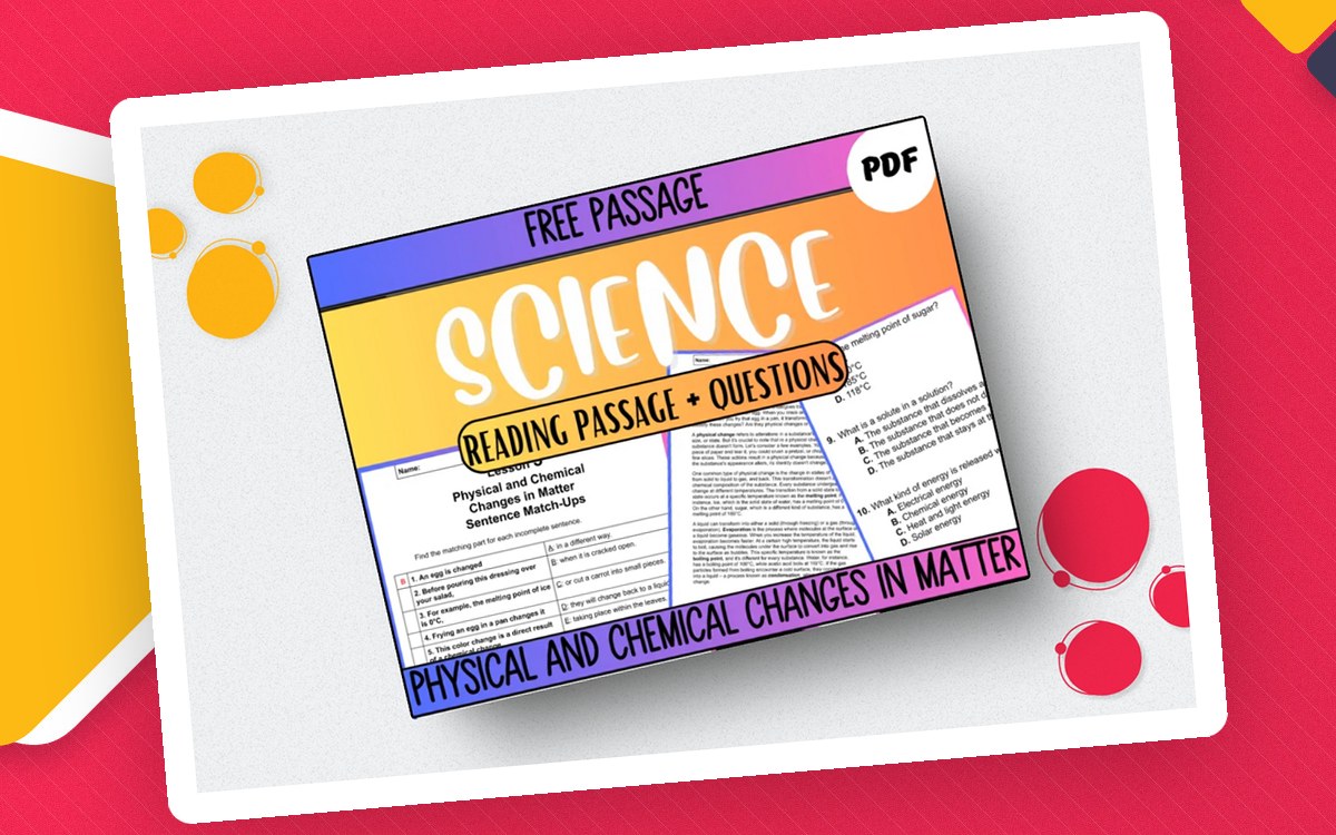 Physical and Chemical Changes – Reading Passage preview