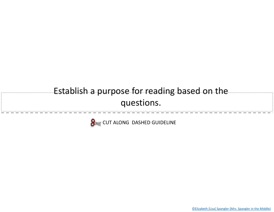 Establish a purpose for reading based on the questions tab: the second step, setting a reading goal from the test question