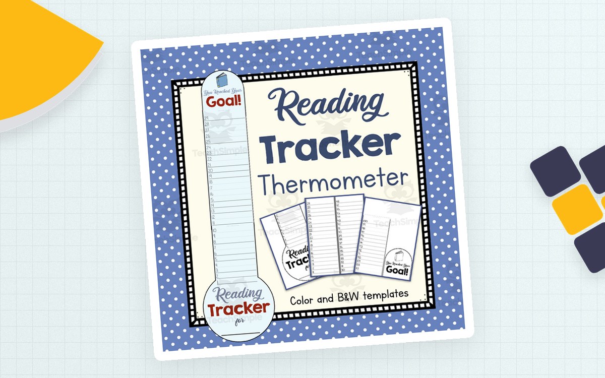 Reading Tracker Thermometer cover with a 100-book goal and thermometer display.