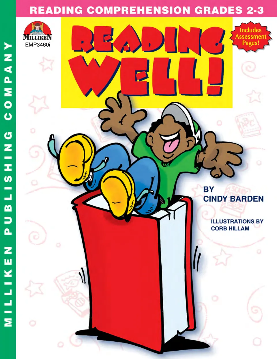 Reading Well! cover for reading comprehension, grades 2-3, by Cindy Barden, noting it includes assessment pages