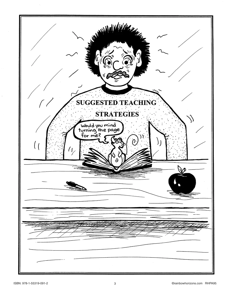 Novel study section divider introduces Suggested Teaching Strategies before the teacher guidance pages