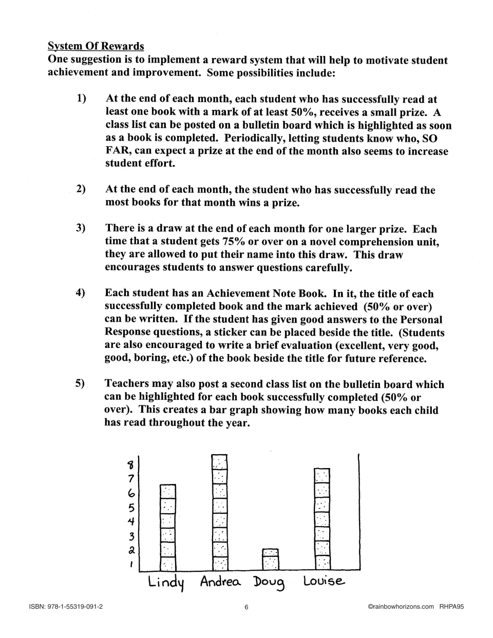 Novel study reward suggestions include monthly prizes, a drawing, achievement notebooks, and reading charts