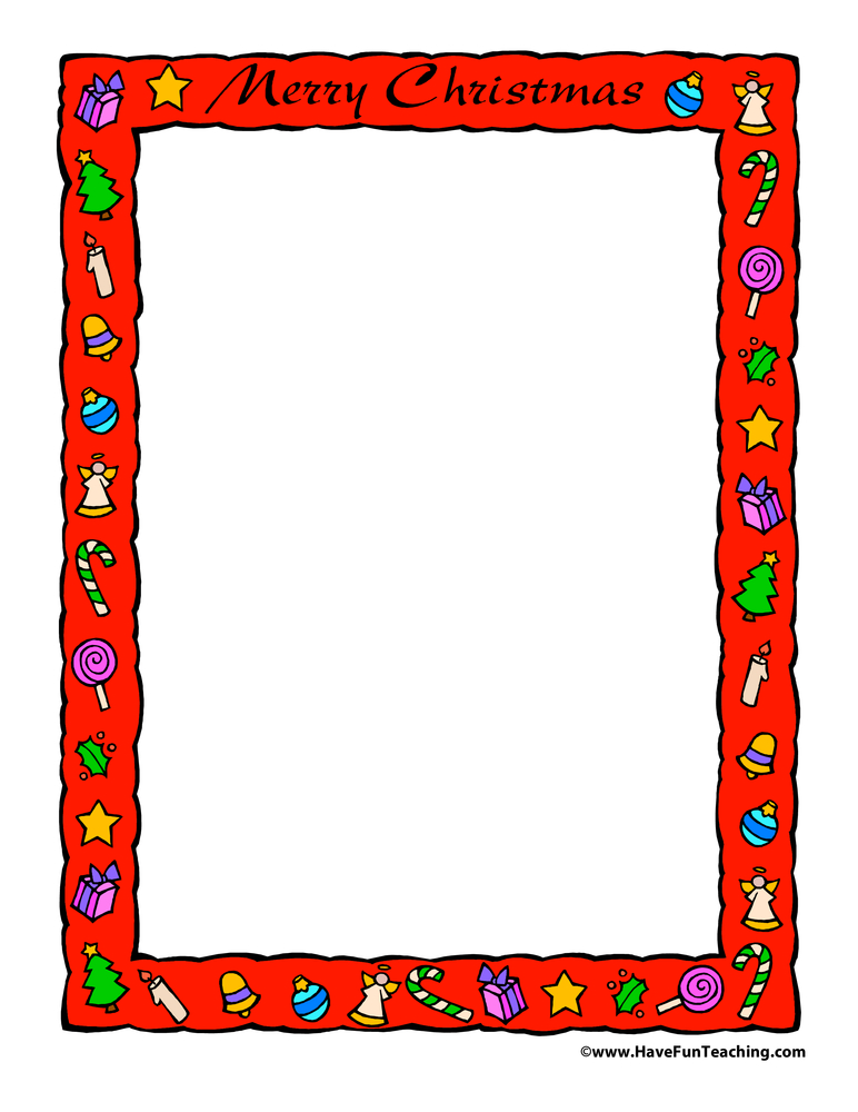 Red Christmas Writing Paper teaching resource preview