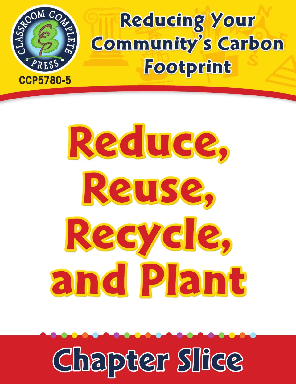 Reduce, Reuse, Recycle, and Plant chapter slice cover from the Reducing Your Community's Carbon Footprint series