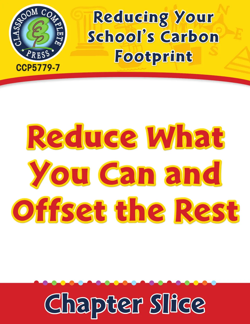 'Reduce What You Can and Offset the Rest' chapter slice cover, from the school carbon footprint unit