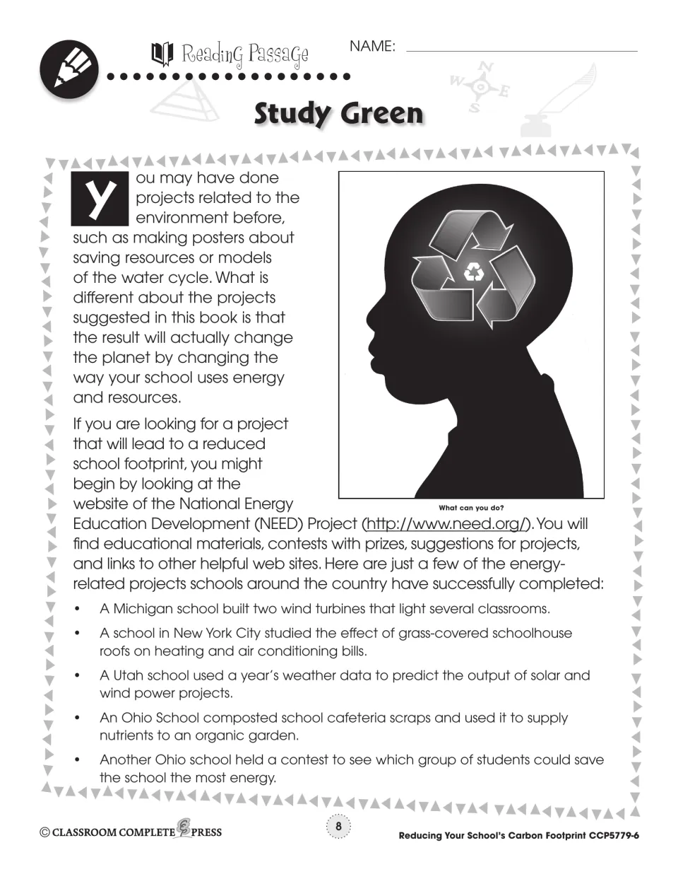 Study Green passage part 1: school energy projects, from Michigan wind turbines to Ohio cafeteria composting