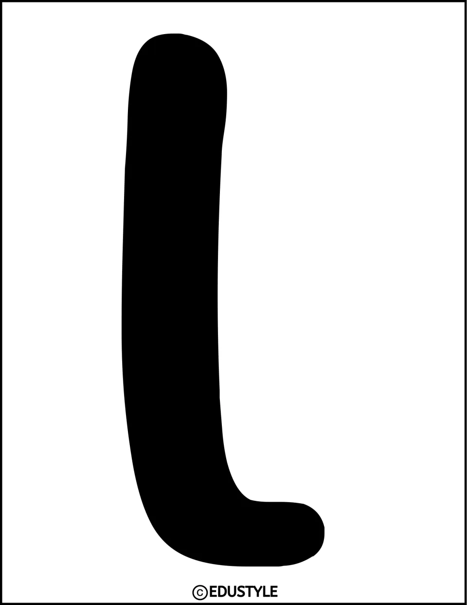 Bulletin board title letter L in solid black for the kit's 'Reflecting on Black Achievements' display