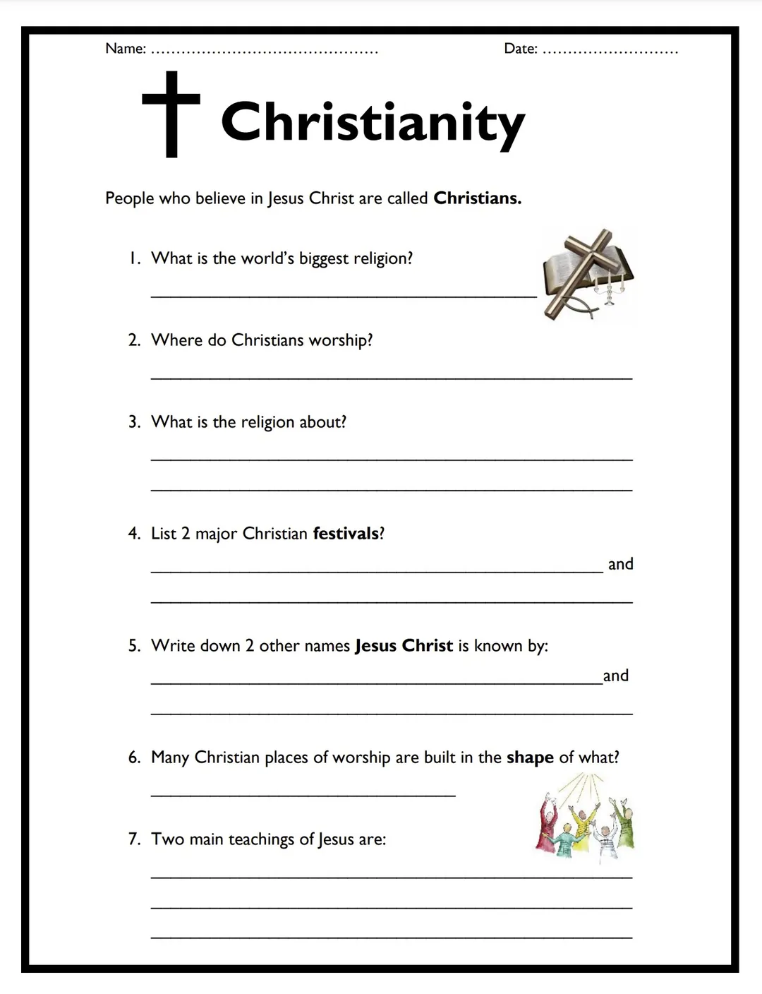 Religion: Christianity Project – cover