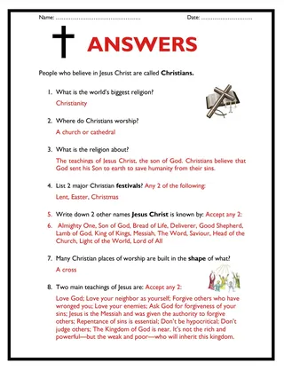 Religion: Christianity Project – preview