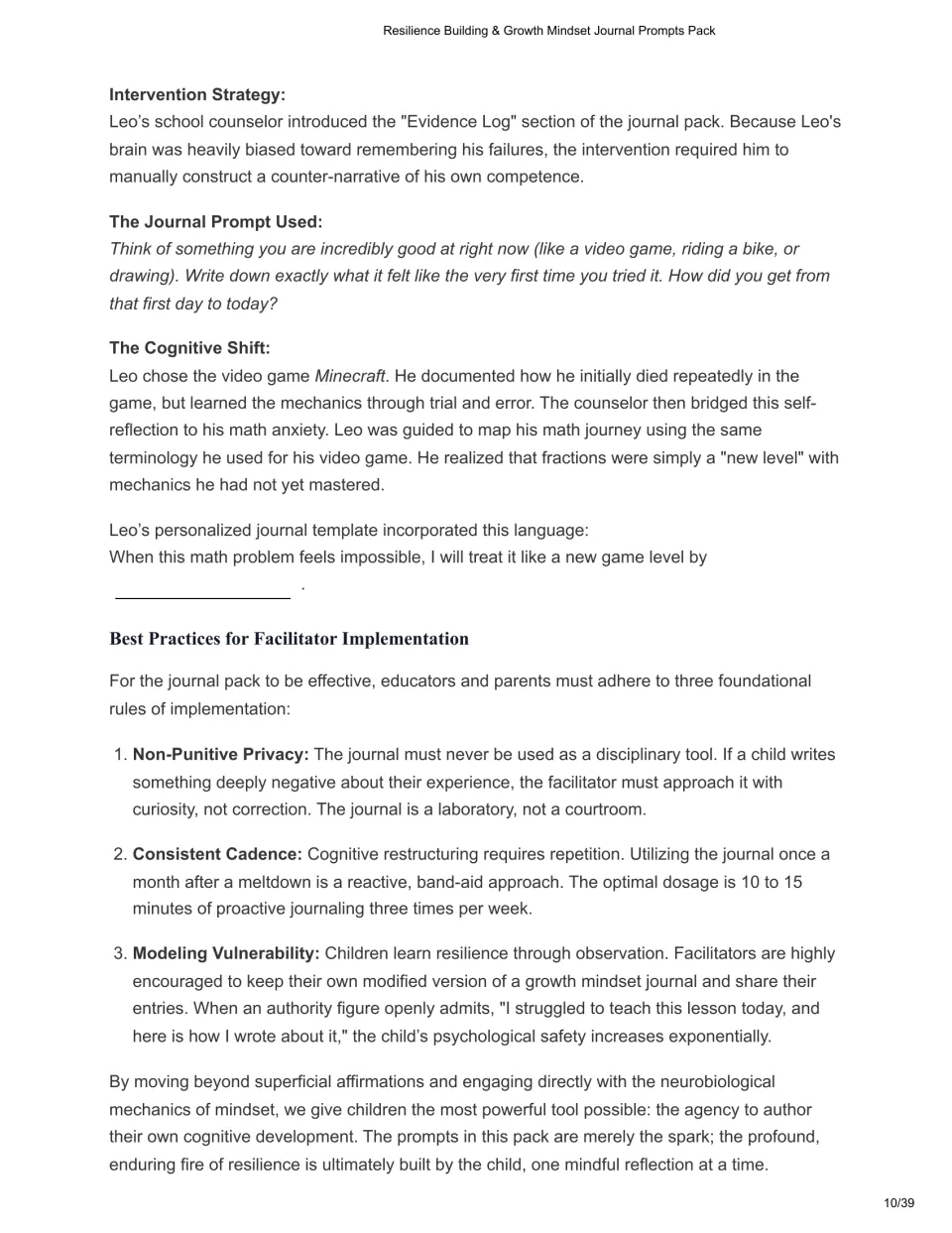 Math anxiety case continues: Evidence Log prompt, game-level sentence frame, then three facilitator best practices