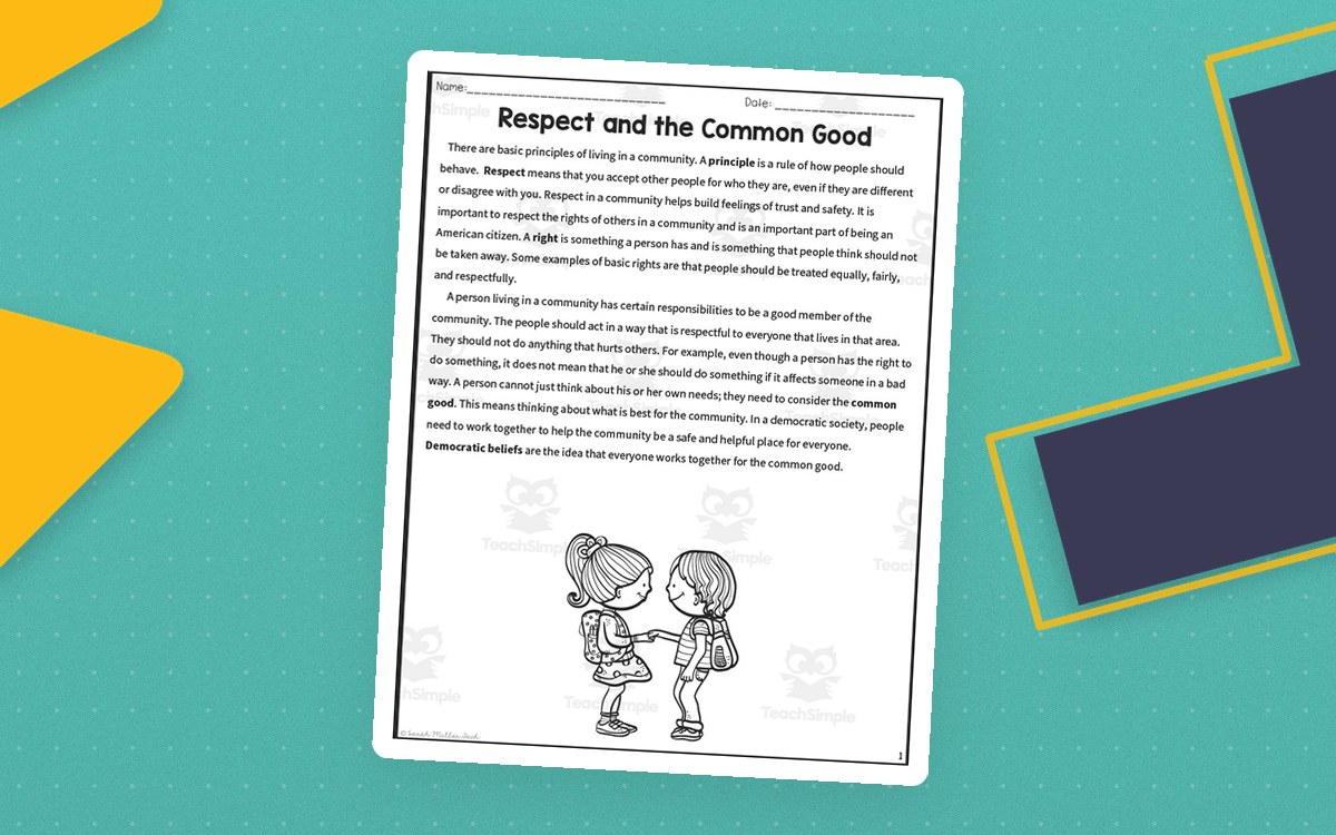 Respect and the Common Good Reading Packet preview