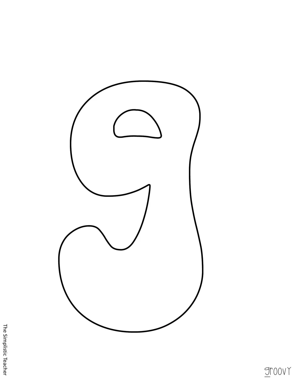 A large outlined lowercase g begins “groovy” for the kit's “Stay Groovy” or “It's Been Groovy” display.