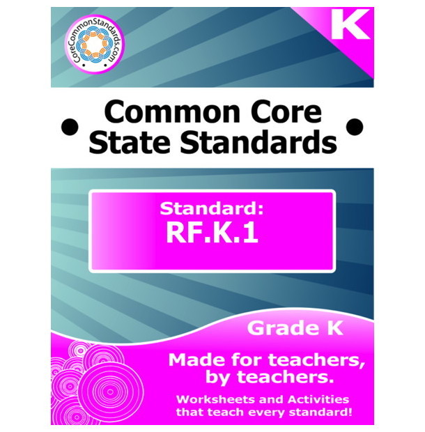 RF.K.1 Kindergarten Common Core Lesson teaching resource preview