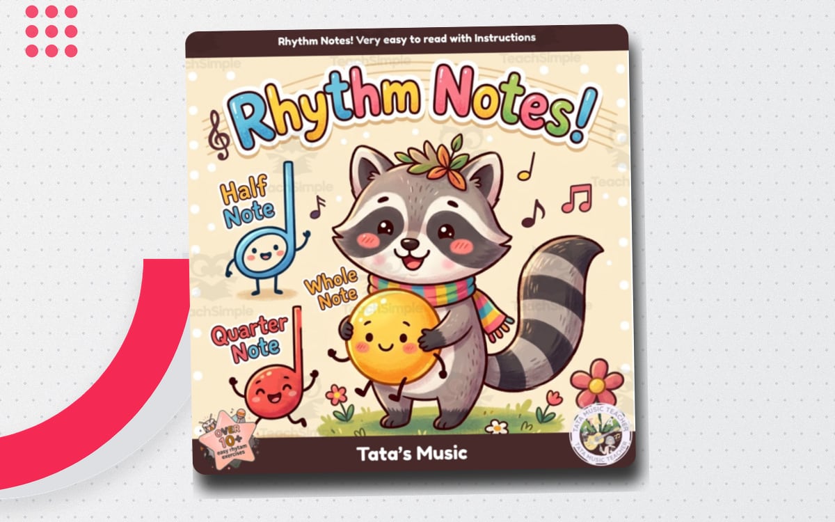 Rhythm Worksheets: Whole, Half & Quarter Notes | Music Note Values for preview