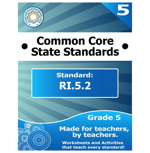 RI.5.2 Fifth Grade Common Core Lesson teaching resource preview