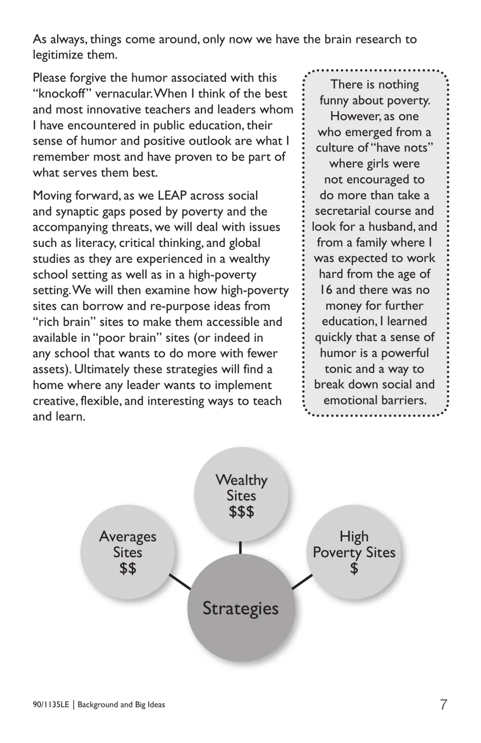 Introduction explaining how schools can adapt ideas from wealthy sites and use humor to address barriers