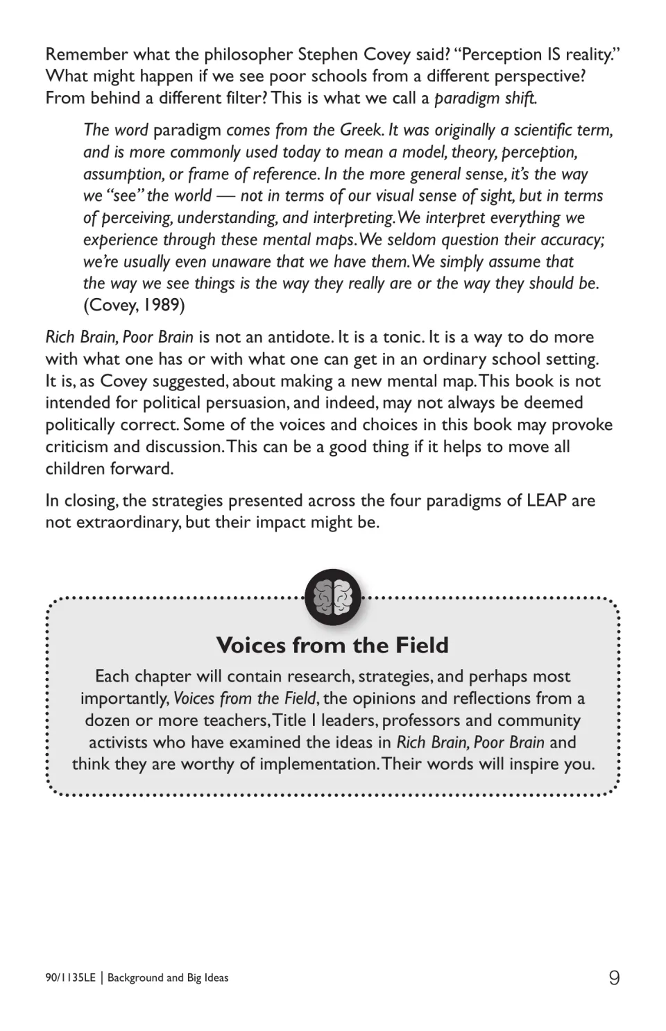 Introduction conclusion discussing paradigm shifts and introducing educators' reflections in Voices from the Field
