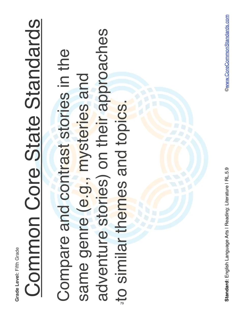 RL.5.9 standard statement: compare stories in the same genre on their approaches to similar themes and topics