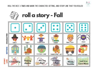 Roll A Story Printable – Creative Writing Activity – sample page 2